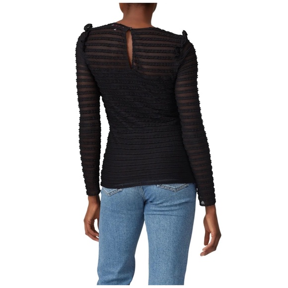 PARKER Carmen Black Top - Ruffle & Lace - Perfectly Warm - XS or S - Picture 2 of 4